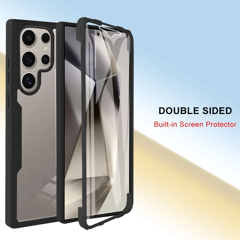 360 прозрачный защитный чехол для телефона Samsung Galaxy S25 Ultra S24 Plus S23