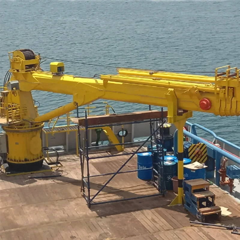 Customized design 5 ton marine crane Marine Telescopic deck Crane with factory price