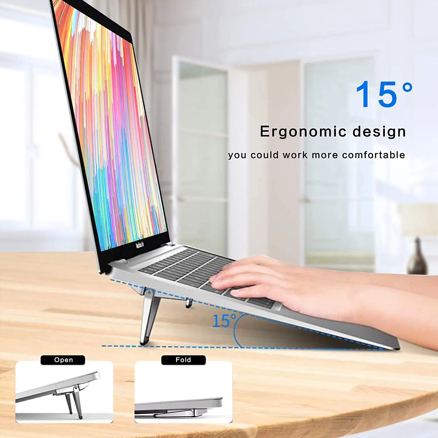 1Pair Metal Foldable Laptop Stand Non-slip Base Bracket For Macbook Pro Air Lenovo Laptop Accessories Portable Notebook Holder