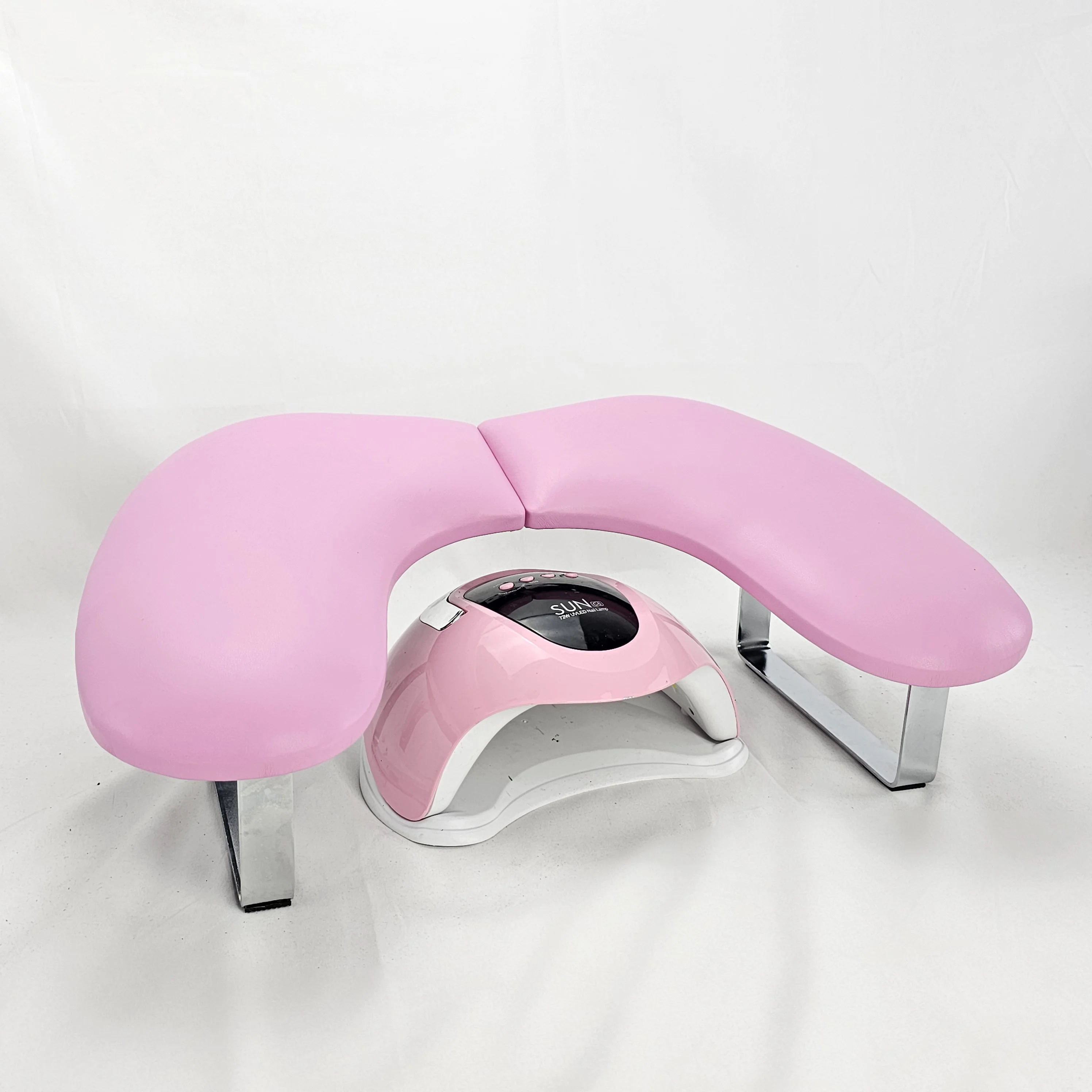 Оптовая продажа, 2024, новая складная индивидуальная Подушка для ногтей U-образной формы, искусственная кожа, маникюрная подушка для рук, для профессионального маникюрного салона