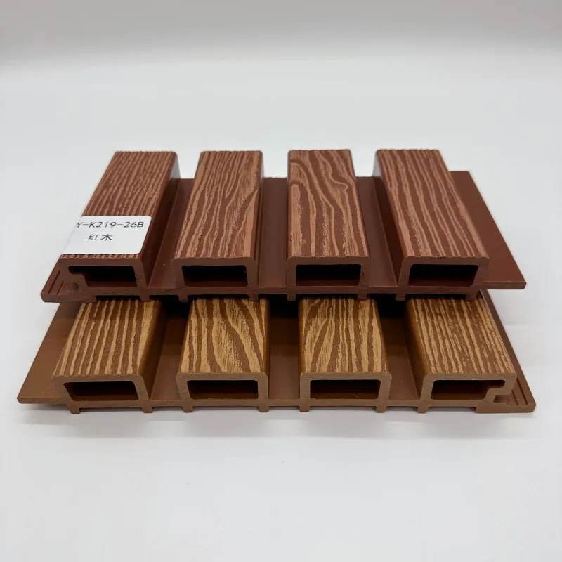 colourful customizable Waterproof wood look wpc Wall Panel Cladding Indoor hollowed Wpc Panels for Interior Decoration