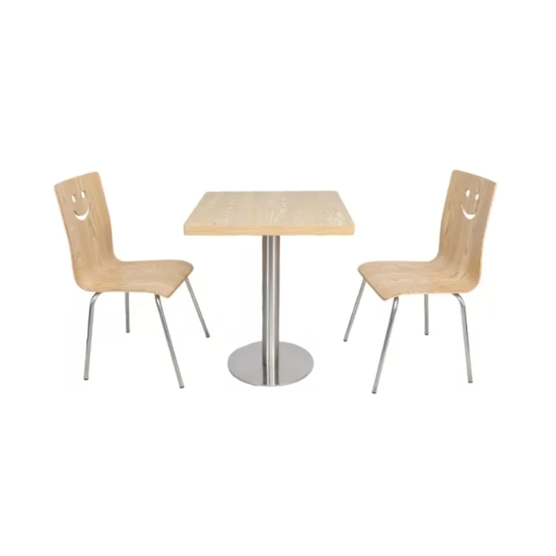 Restaurant Designs 2 People Dining Set Cafe Dining Table and Chairs Cafeteria Two Seater Dining Table