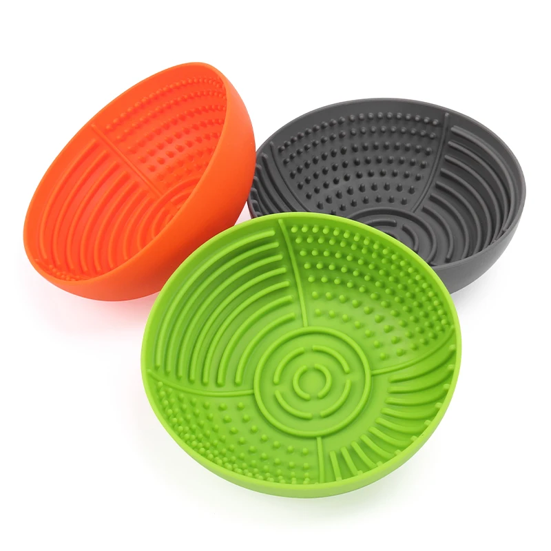 Wholesale Custom Portable Luxury Silicone Pet Feeding Food Water Bowl Slow Feeder Dog Bowls