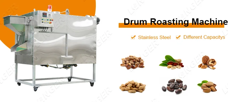 Automatic Cocoa Bean Roasting Machine Cacao Beans Roaster