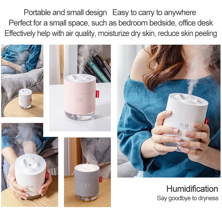 2021 Hot Sale Trending Products 300ml Aroma Diffuser Air Humidifier Mini Portable Cool Mist Ultrasonic Atomizer USB Humidifier