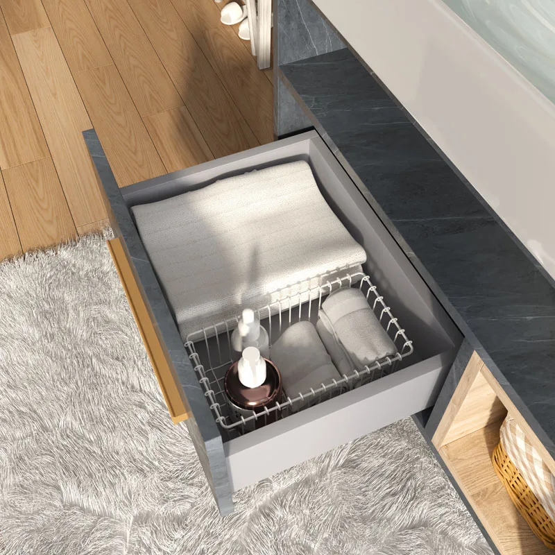 Modern Luxury Wall Mount Floating Cabinet Sanitary Ware Bathroom Vanity Cabinet With Ceramic Sink