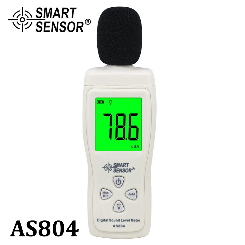 Digital Sound Level Meter Decibel 30d-130dB Diagnostic-tool Monitoring Tester Noise DB Detector Analyzer AS804