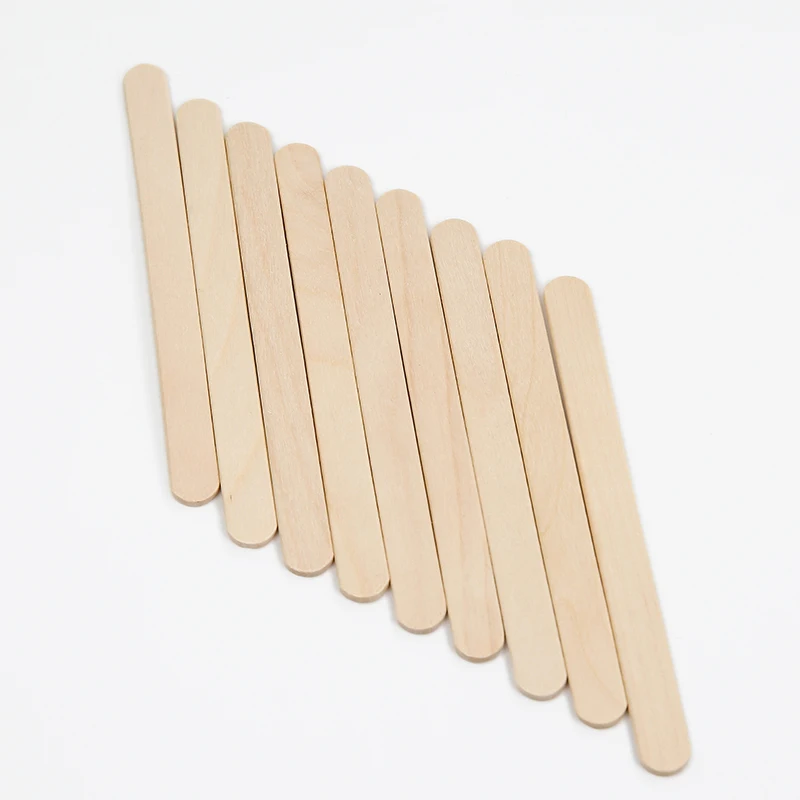 Biodegradable Disposable 93/114mm Birch Wooden Ice Cream Magnum Sticks