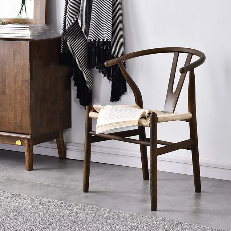 Foshan wholesale Furniture Wishbone Solid Wood Y Chair Dinning Table Chair