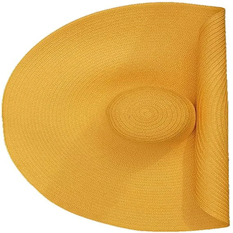 Syh847 Foldable Travel Women Strawhat Women Summer Seaside Sun Beach Hat Floppy Oversize Large Wide Brim Straw Hats