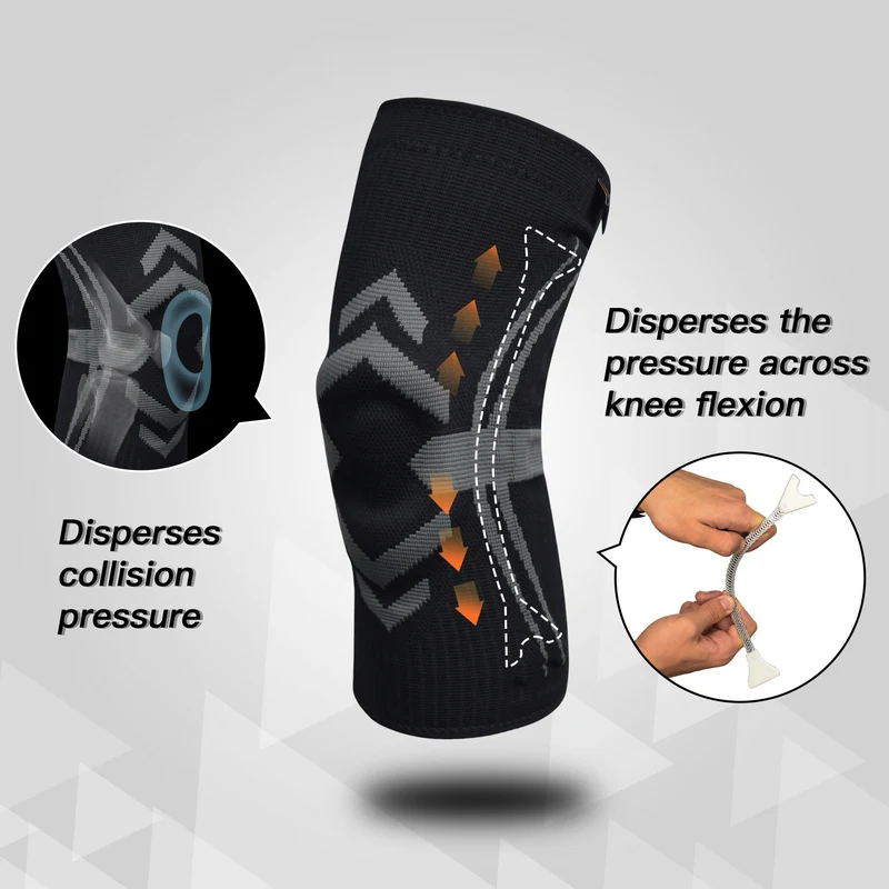 Knee Compression Sleeve with Patella Gel Pad Medical Grade Knee Protector for Running Sports Protection