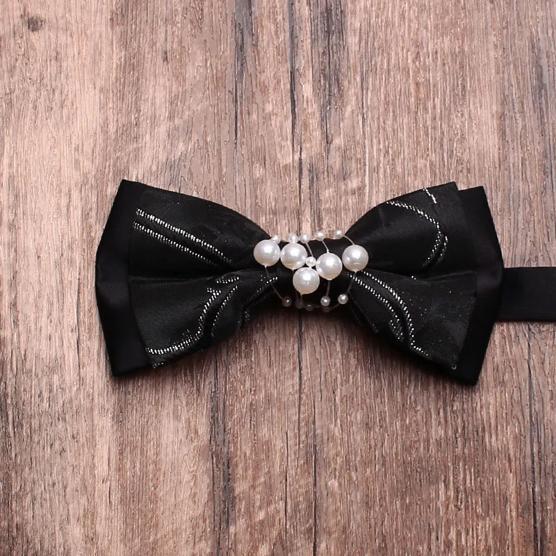 Hao Han Wholesale Customize Accessories Fashion Classic Polyester Multiple Design Bow Tie Straps Self Tie Bow Ties
