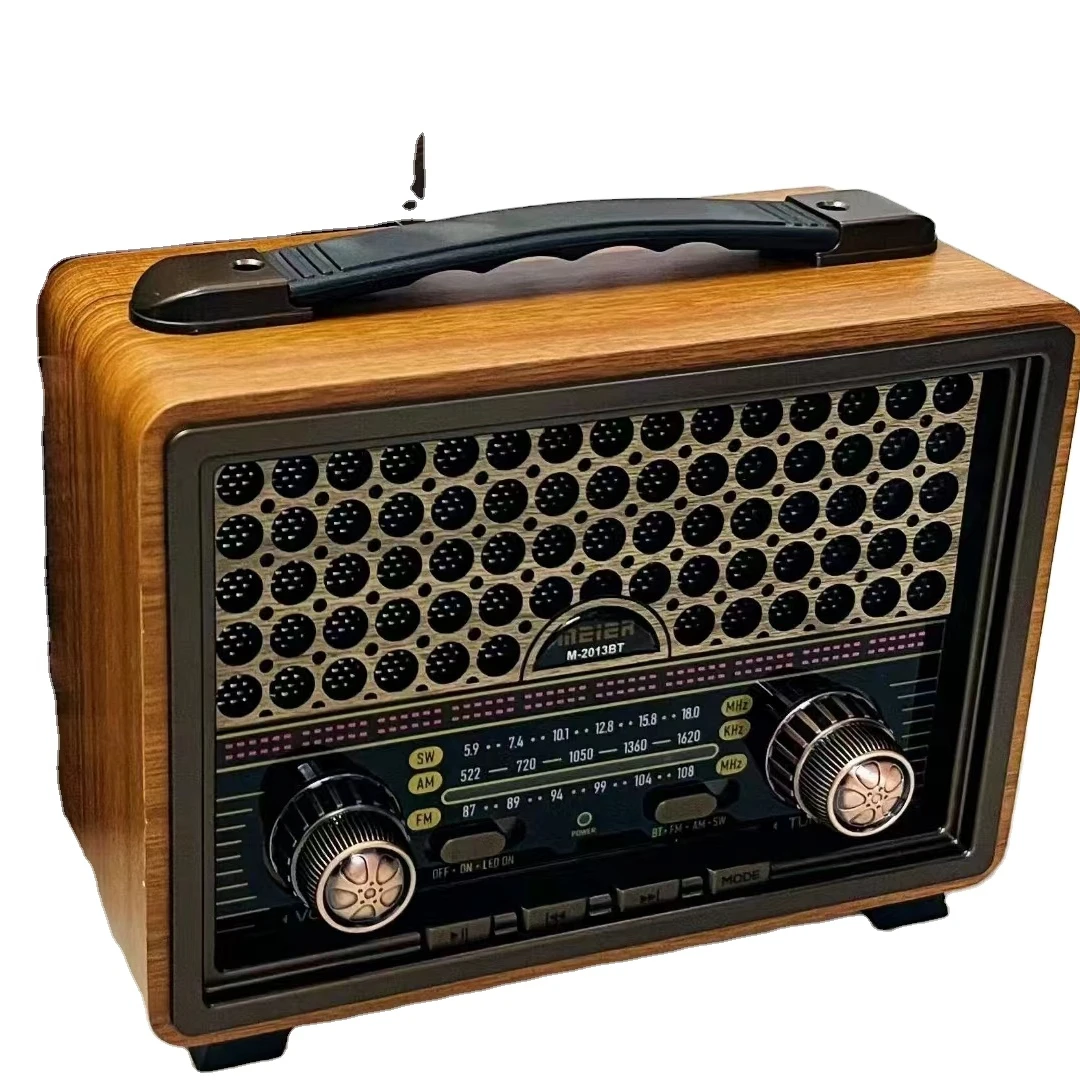 Desktop home radio wireless  AM FM SW multi  band USB TF MP3 rechargeable radio speaker   M-2013BT