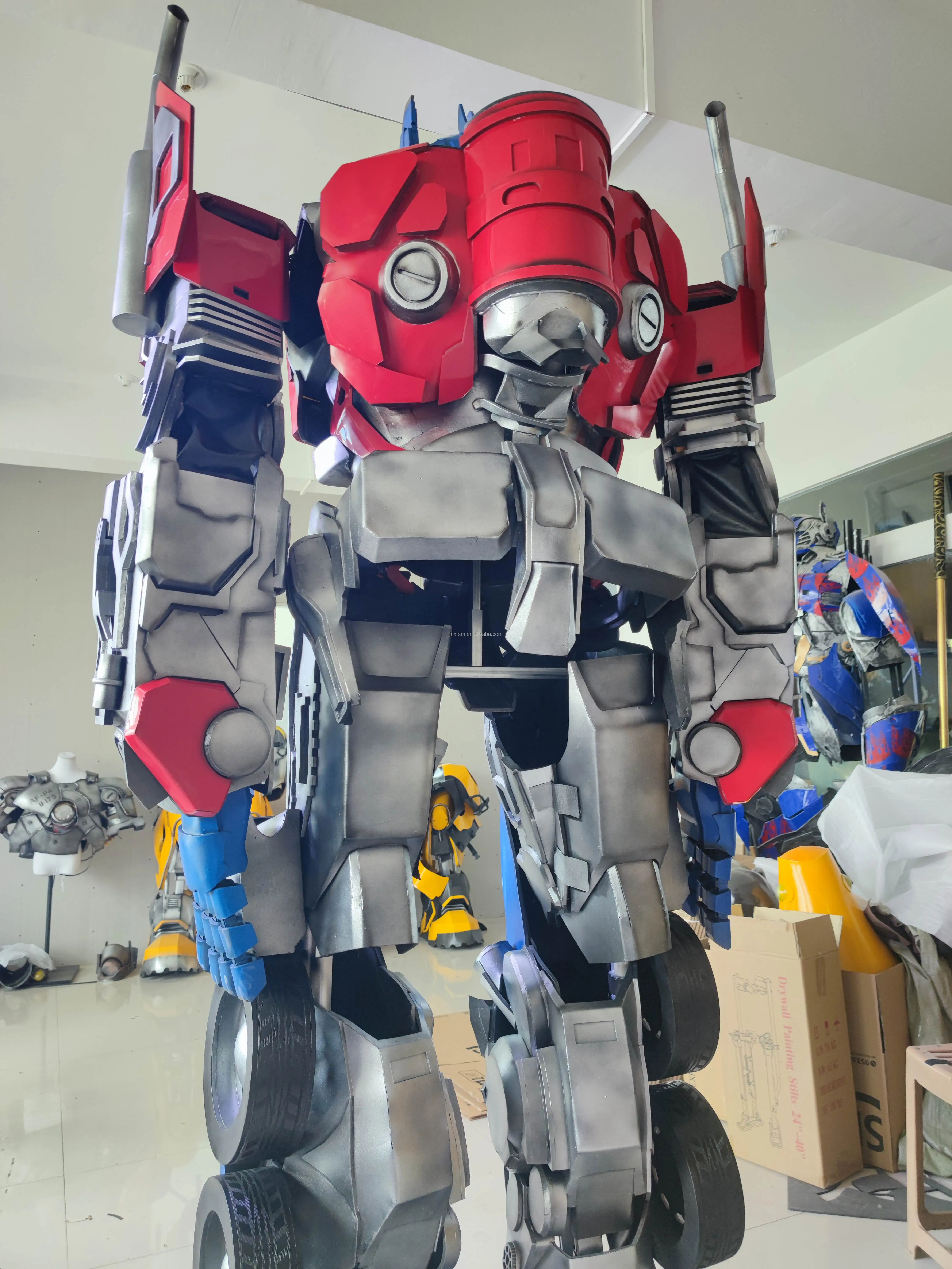 Halloween Led Robot costume  Cosplay 2.7m tall Led  marvel robot optimus prime Mascot Costumes For Adults Men