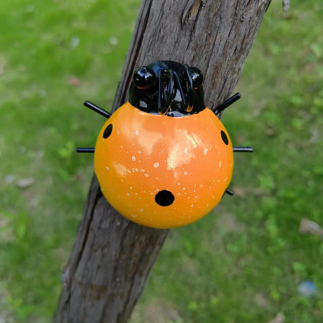 Wrought iron beetle seven-star ladybug metal decoration outdoor courtyard garden arrangement ornaments