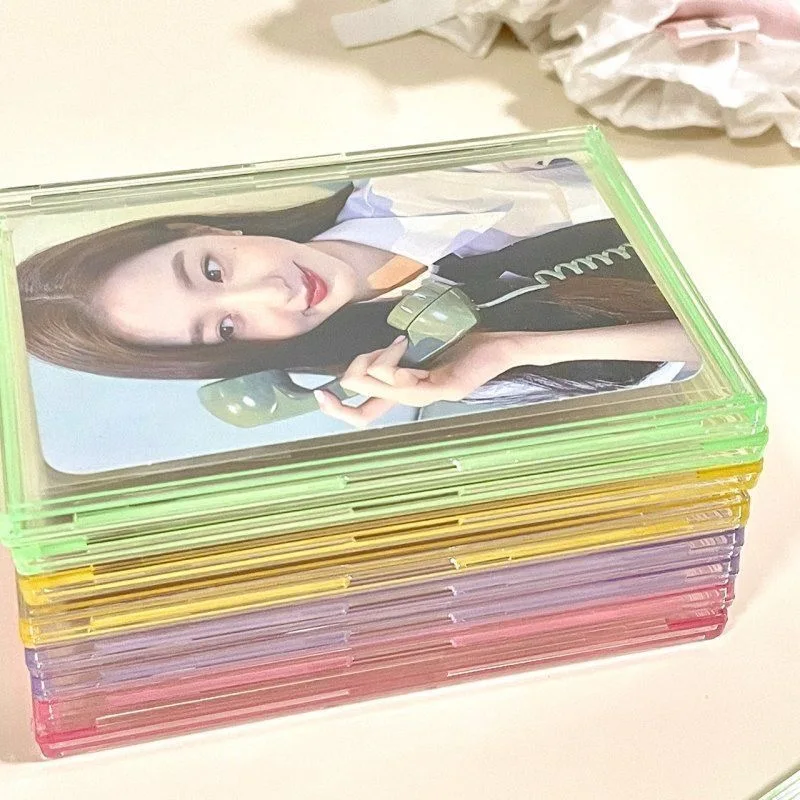 Ins Series Shell Card Brick Rigid Top Loader Plastic Semi Rigid Photo Card Sleeve
