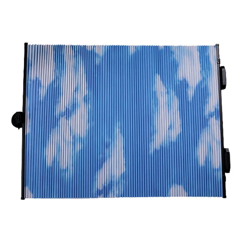 Custom printed car front window sun shades logo Double thickness honeycomb Blinds retractable car windshield sunshade