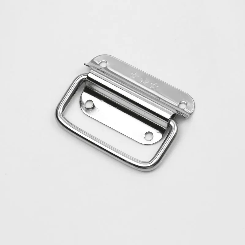 Durability Stainless Spring Handles Wardrobe Case Pull Sturdy Handle 20 Large Puller Toolbox Folding Handle