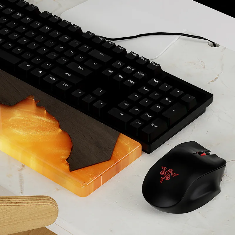 DIY Crystal Drip Rubber Mechanical Keyboard Resin Hand Rest Palm Rest Wrist Rest Rectangular Pendulum Silicone Mold