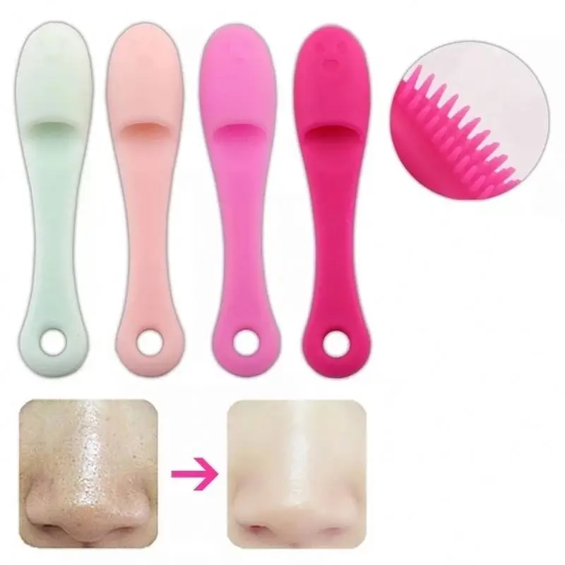 New Product Nasal Remover Exfoliating Blackhead Silicone Nose Cleaning Brush Lip Scrubber