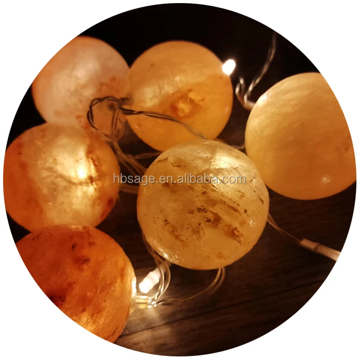 Оптовая продажа, светодиодная Гималайская соляная лампа с натуральными соляными шариками