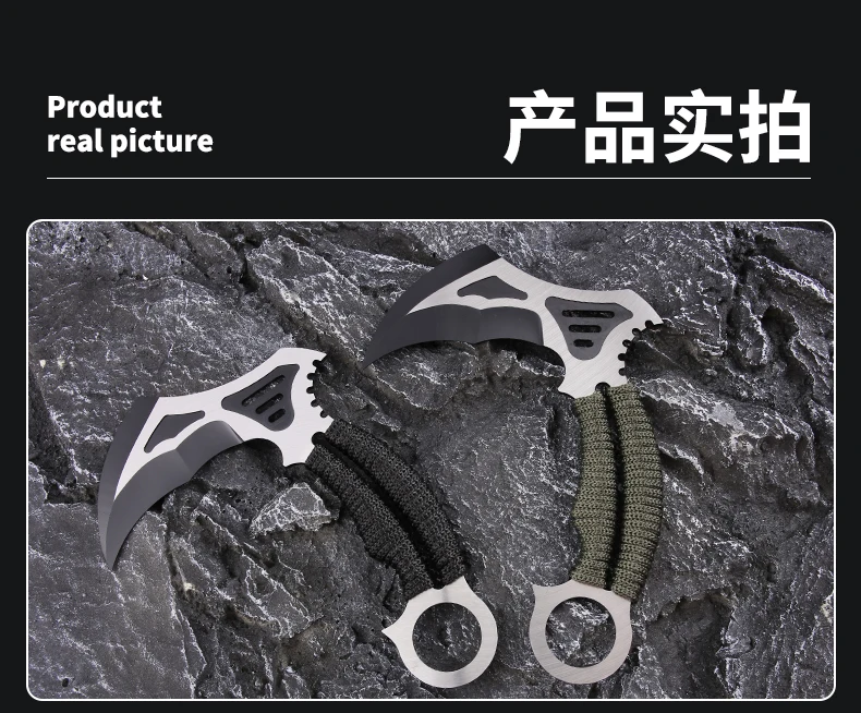 China factory stainless steel survival camping multi tool pick axe hatchet with emergency fiber rope for Wood Splitting