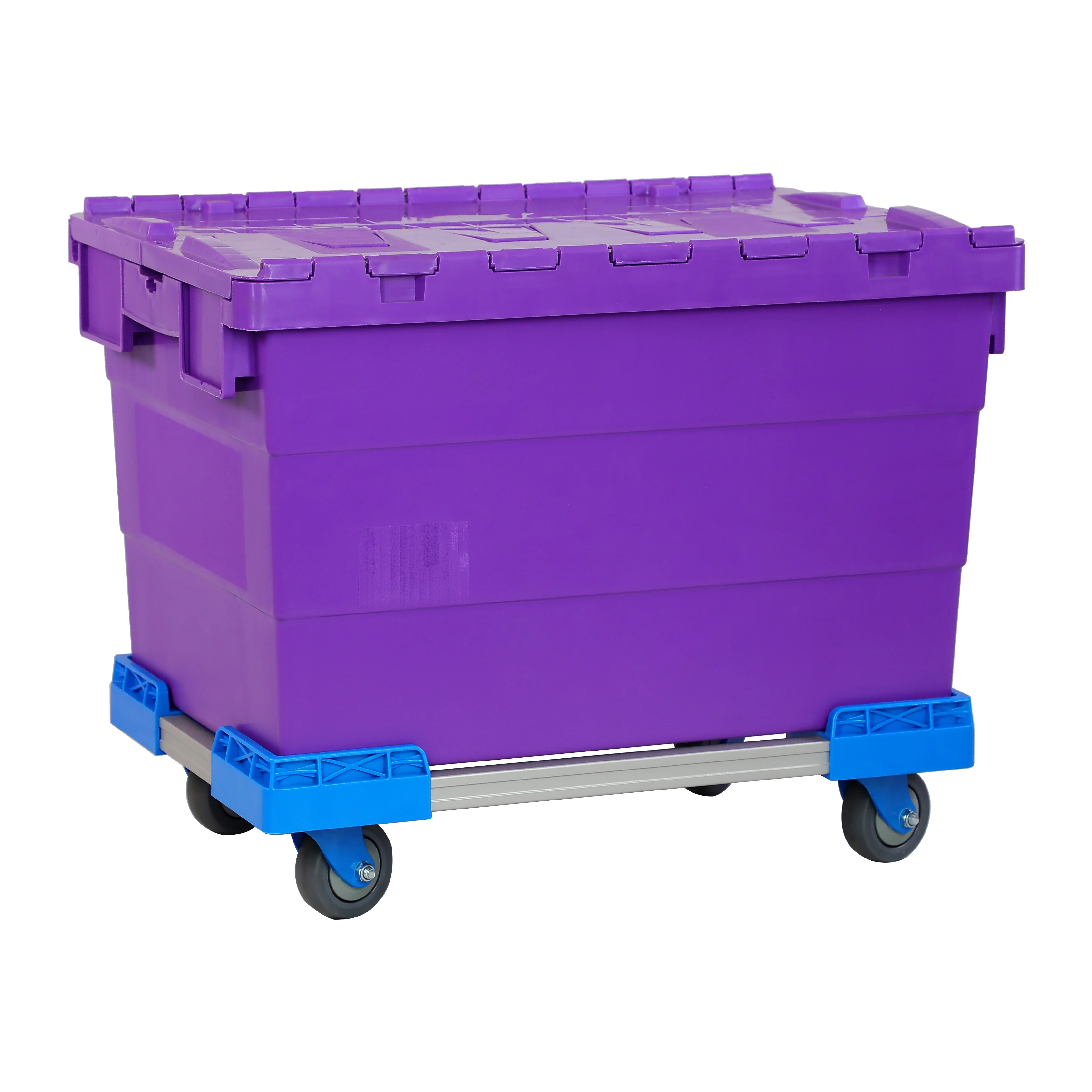 Solid large loading stackable and nestable storage plastic moving boxes wholesale