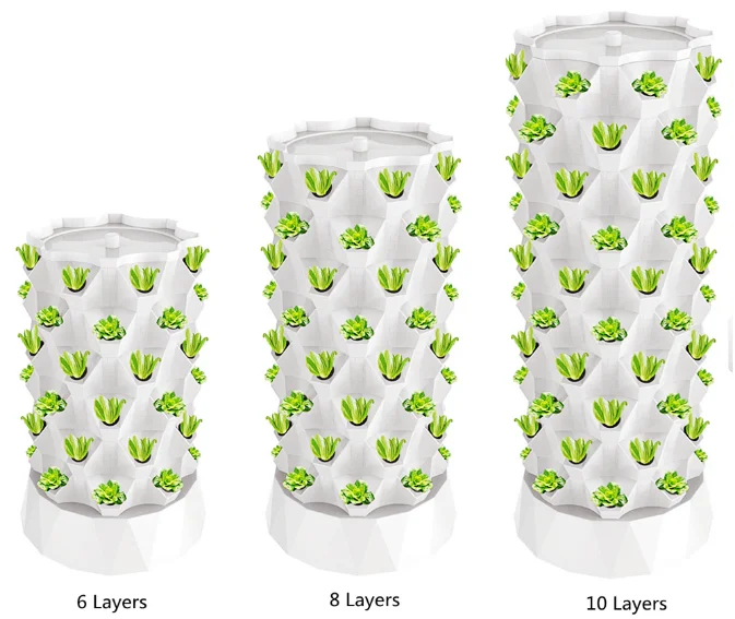 Easily assembled vertical aeroponic system pineapple tower for indoor hydroponic planting