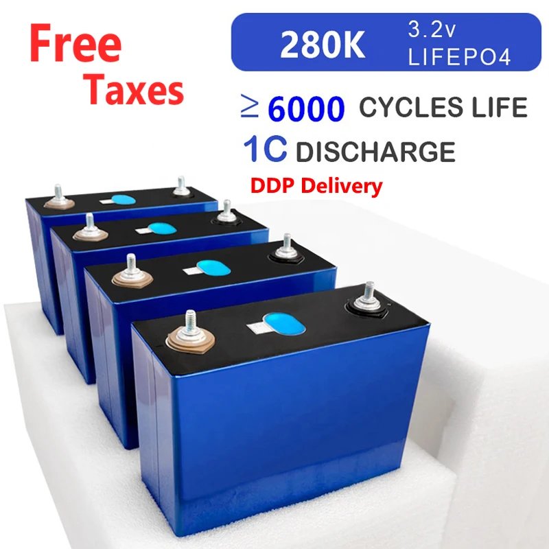 Qishou Technology Brand New Grade A Prismatic Lifepo4 Lf280 Lf280K 3.2V 280Ah Lifepo4 Battery Cells For Solar Power System