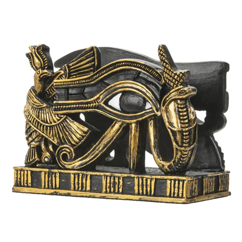 Custom tabletop decoration craft resin ancient Egyptian king Uraeus business card holder