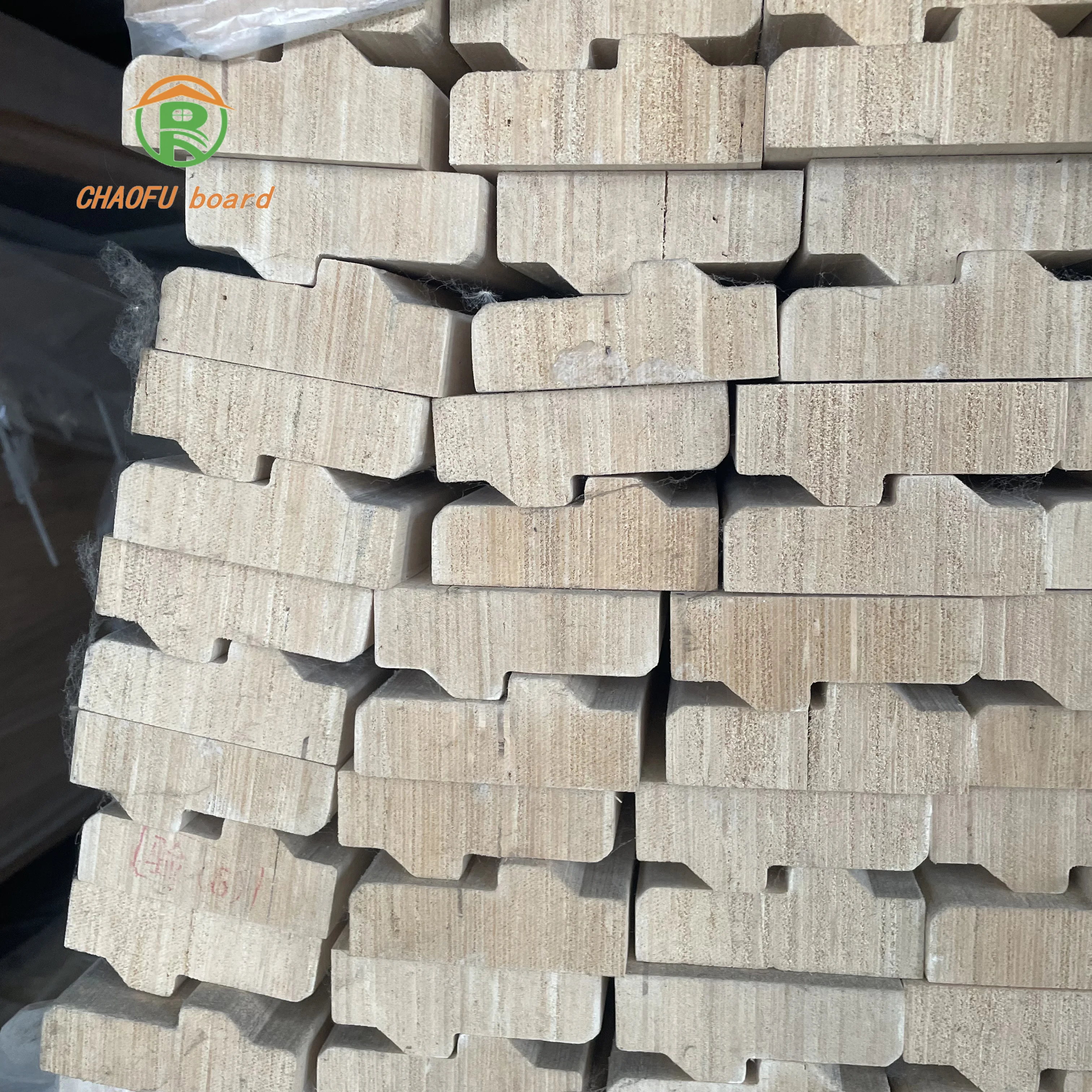 carved wood strips coating film wood skirting line shape customization decoration wood strip chinese factory