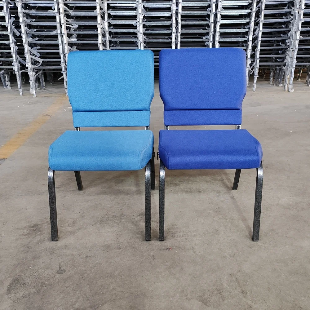Wholesale Hot Selling Auditorium chair stackable church chairs with bookrack design