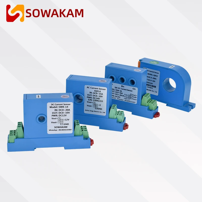 Hall Effect Open Loop AC DC Current Sensor Current Transmitter SWK-7 Split Core Sensor
