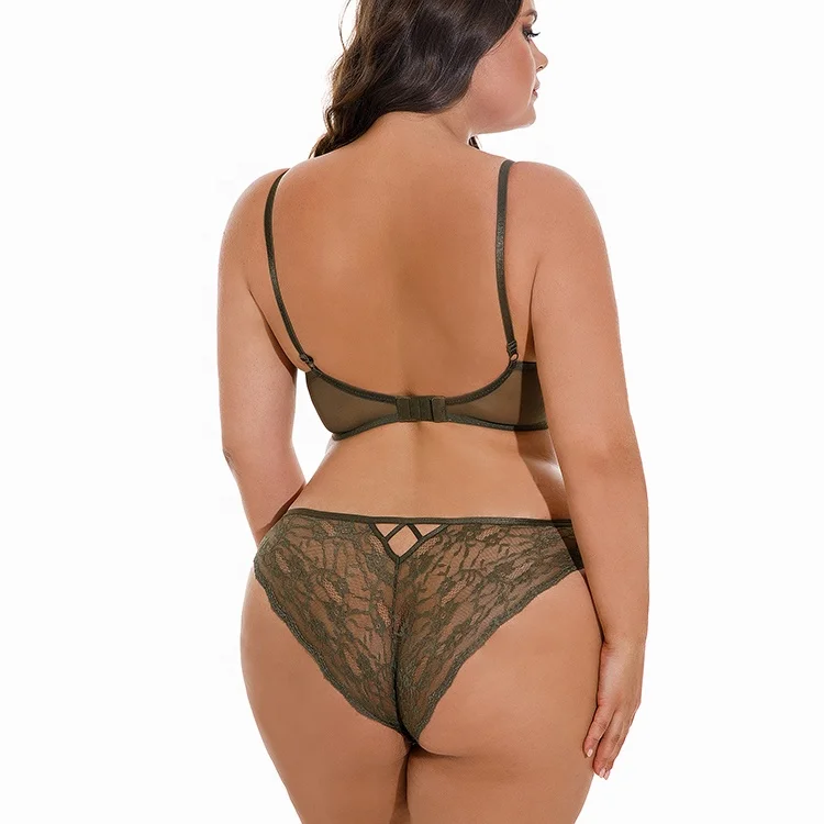 Лидер продаж 2021 прозрачный сетчатый кружевной бюстгальтер большого размера нижнее белье Привлекательный комплект нижнего