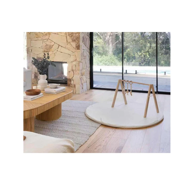 Waterproof Solvent-free Leather filling soft and Breathable Natural latex Baby crawling mat