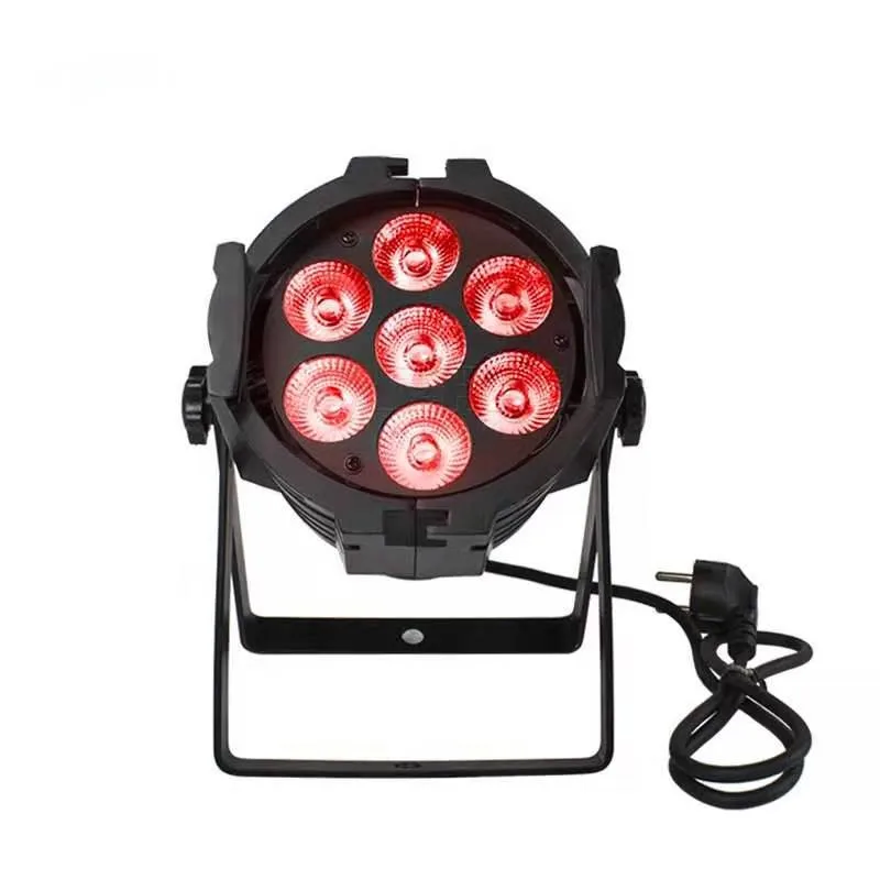 
LED Par 7x18W Lighting aluminum cast RGBWA+UV dmx Profession stage Light for DJ Disco Club 