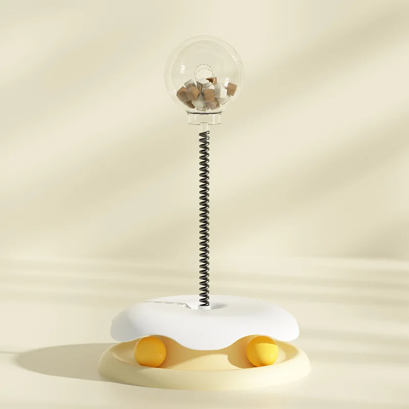 Turntable Leaky Food Ball and Cat-Teasing Interactive Unique Cat Stick Pet Electronic Oem Supplies Toys Usa