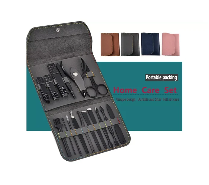 Worth Buying Multifunctional Personal Care Nail Art & Pedicure Set Black Stainless Steel Pedicure Nail Clipper Set