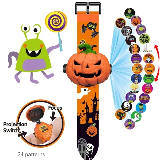 Projection Light Watch 3D Christmas Electronic Digital Children Watches Cheap Kids Boys Girls Birthday Gift Cute Watches