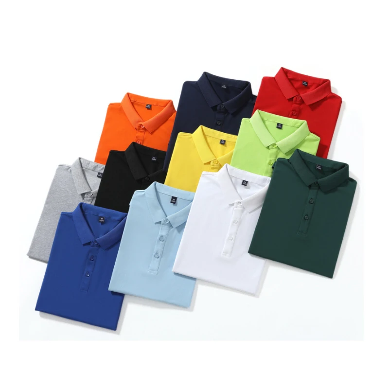 Оптовая продажа, тянущиеся Модные мужские футболки для гольфа в клетку, рубашка-поло с короткими рукавами и вышивкой на заказ