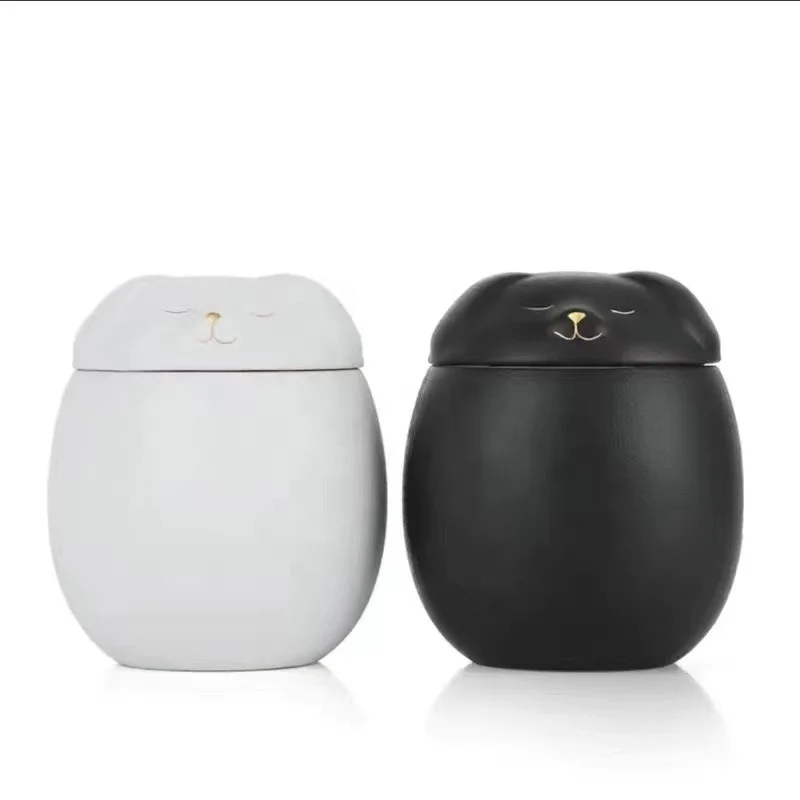 Ceramic Cat or Dog Paw Urn Box Pet Casket & Memorial Keepsake for Dear Furry Friend