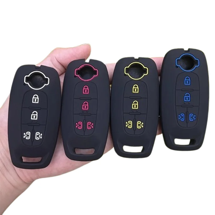 Silicone 3 Buttons Car Key Shell Remote Fob Cover Holder for Nissan