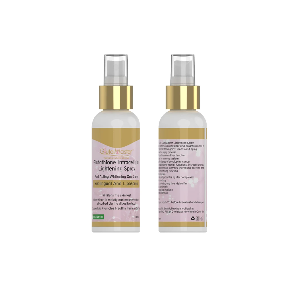 OEM изменение логотипа Gluta внутриглазный Осветляющий спрей 100% натуральный быстродействующий отбеливающий оральный 100 мл