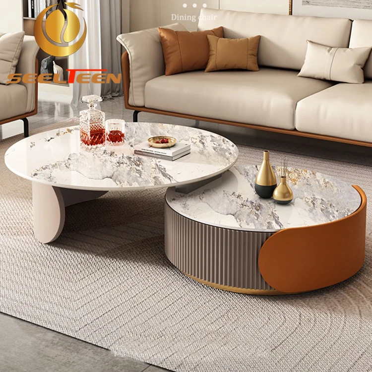 Marble Plate Large Group Combined Living Room Plus Modern Minimalist S Apartment Telescopic Coffee Table