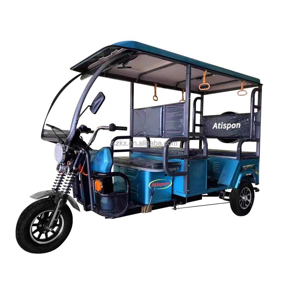 Cheap 6 Passengers Bajaj Auto Taxi Open Body Type Passenger Electric Auto Rickshaw Taxi Tuktuk
