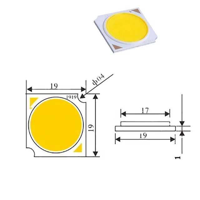Shenzhen factory supply 1919 20w cob led chip 3000k 4000k 6500k smd led