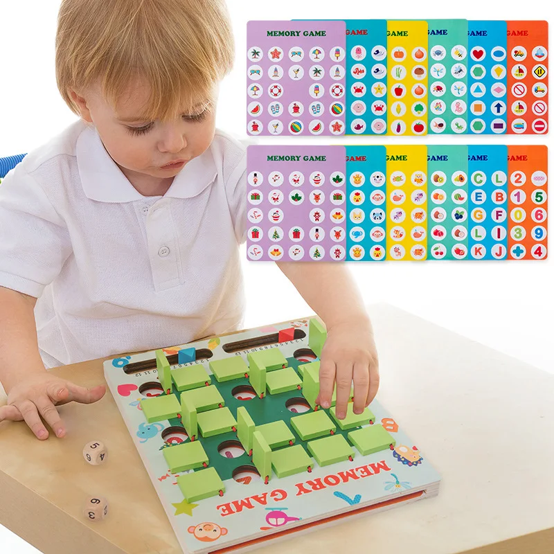 Wholesale Wooden Memory Chess Educational Memory Game for Kids Intelligence Development and Logical Thinking Dropshipping