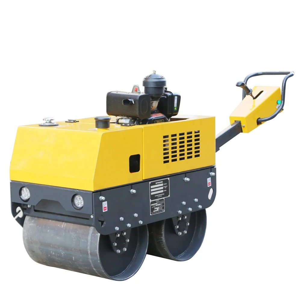 Gasoline Engine Single Double Drum New Vibration Small Mini Road Roller Machine Compactor Price