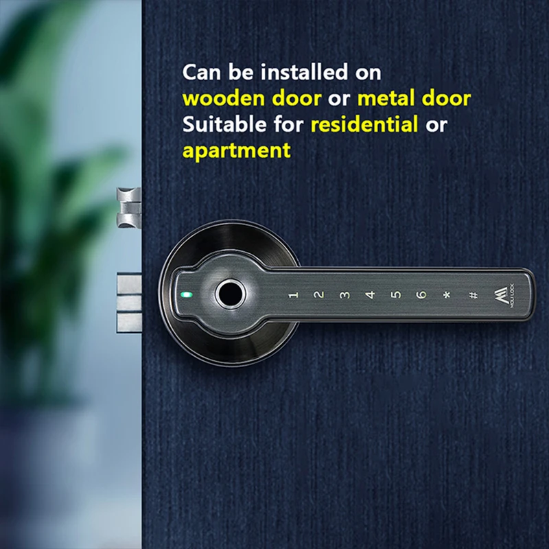 smart pass key zigbee bluetooth gateway APP remote authorization apartment fingerprint spherical lock