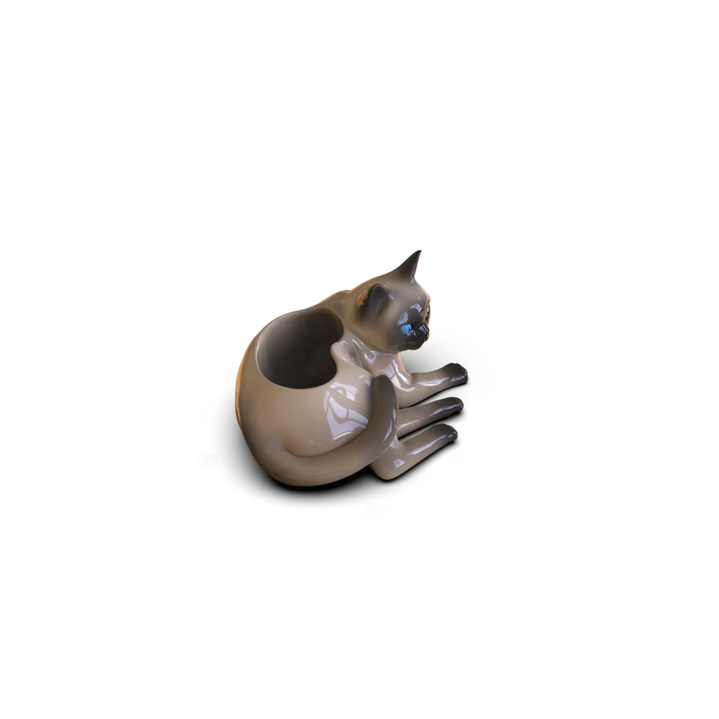 China Supplier customized outdoor flower pots decorative ceramic flower pot  Siamese cat animal flower pot